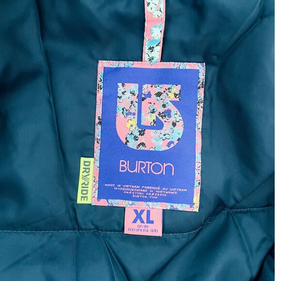 Burton Dryride Elodie diamond check plaid ski snowboard jacket coat size XL (18) - Picture 6 of 9